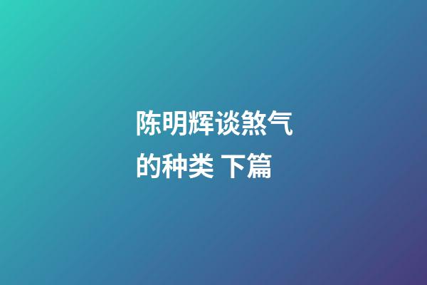 陈明辉谈煞气的种类 下篇